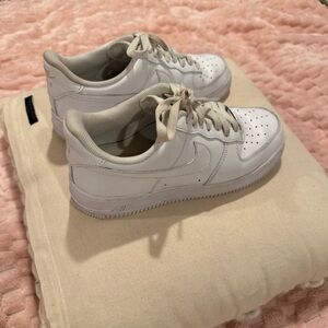 Nike Kids White and Gray Sneakers